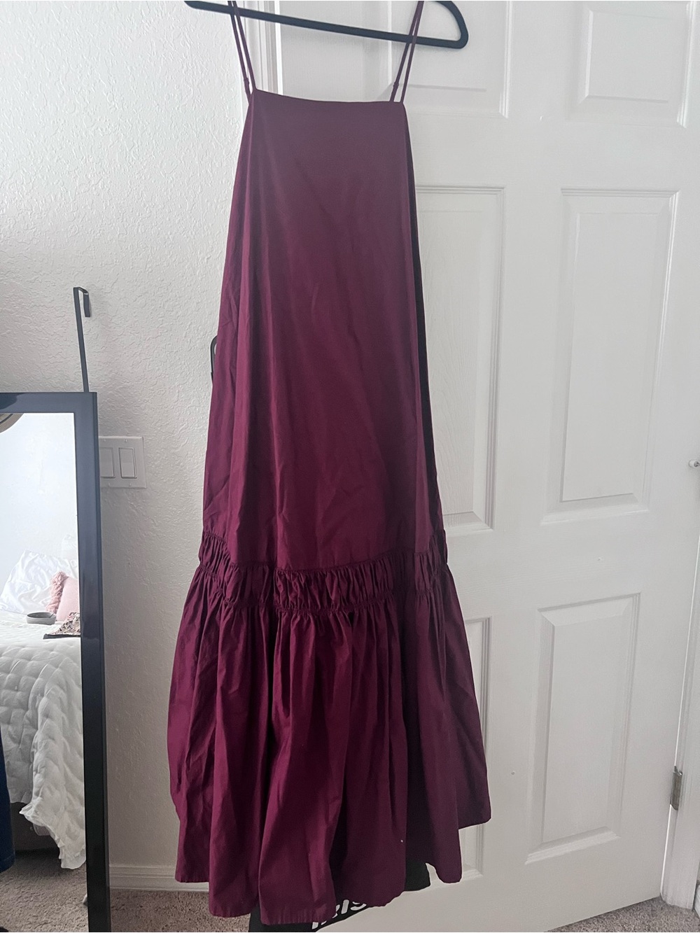 Banana Republic Women’s Burgundy Tiered Maxi Dress
